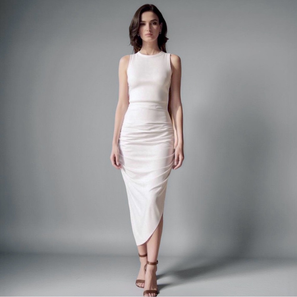 VERONICA BEARD Finca Ruched Dress